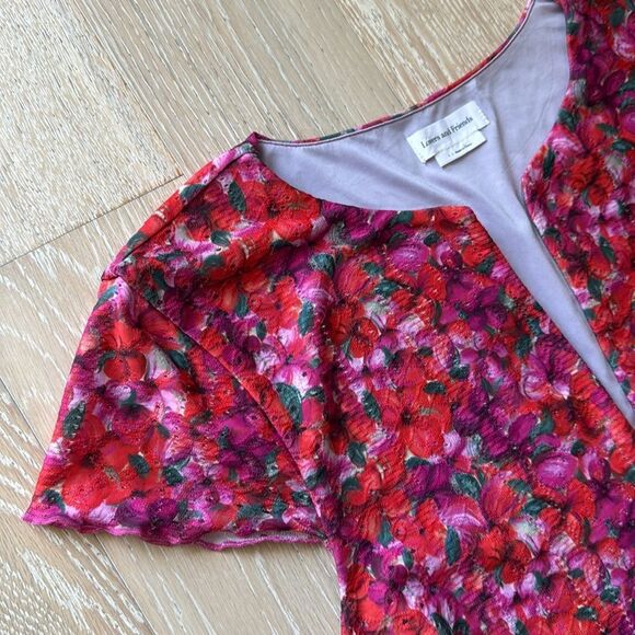 Lovers and Friends Revolve Lana Mini Dress Island Floral Pink SzL - Picture 3 of 12